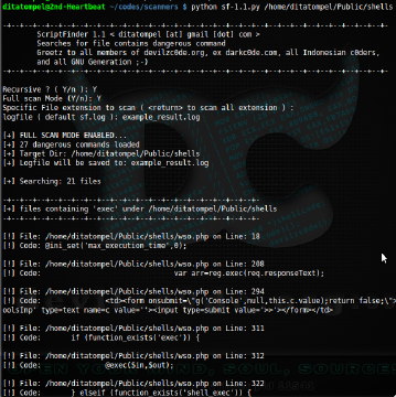 Malcode Finder, Searches for Files Contains Dangerous Command